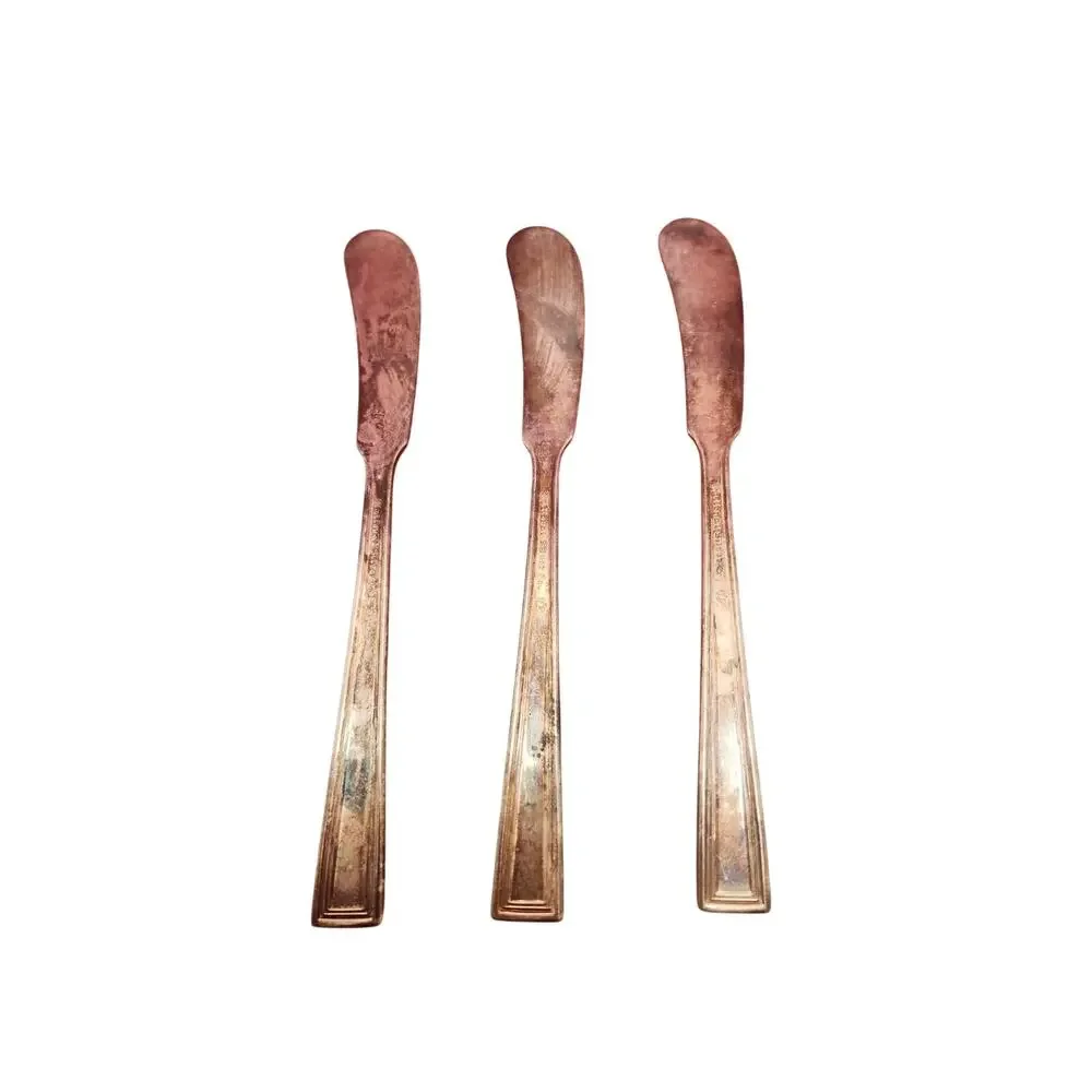National Silver Co Calvalcade Butter Spreaders Set of 3 Silverplate 5.75